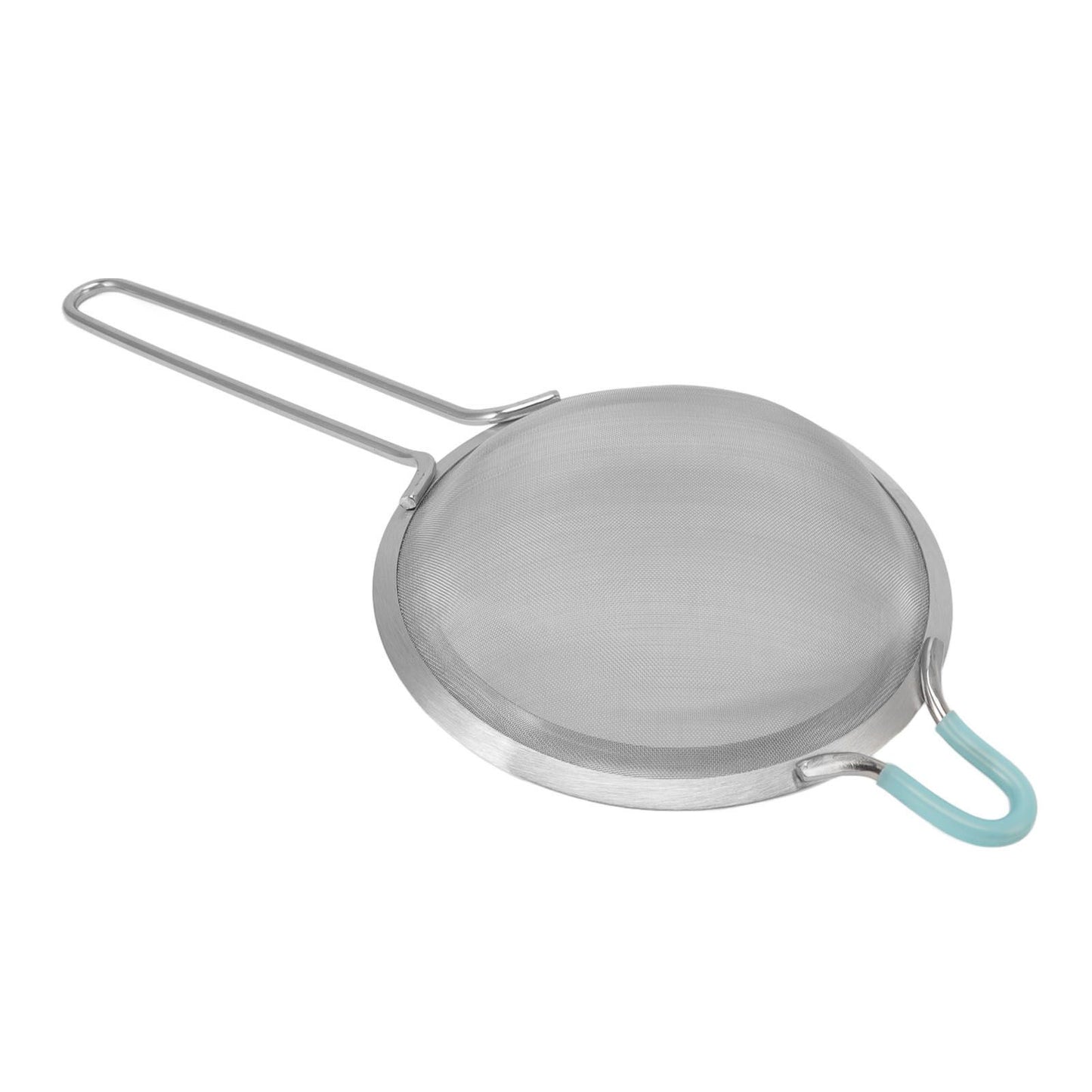 60 Mesh Fine Strainer Stainless Steel Handheld Flour Colander with Long Handle for Kitchen 20cm/7.9in