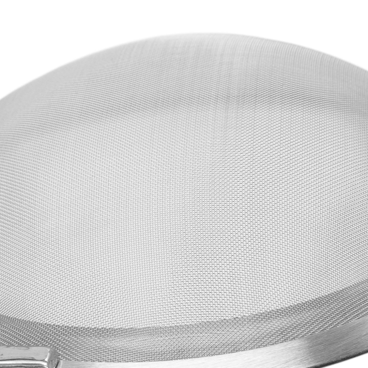 60 Mesh Fine Strainer Stainless Steel Handheld Flour Colander with Long Handle for Kitchen 20cm/7.9in