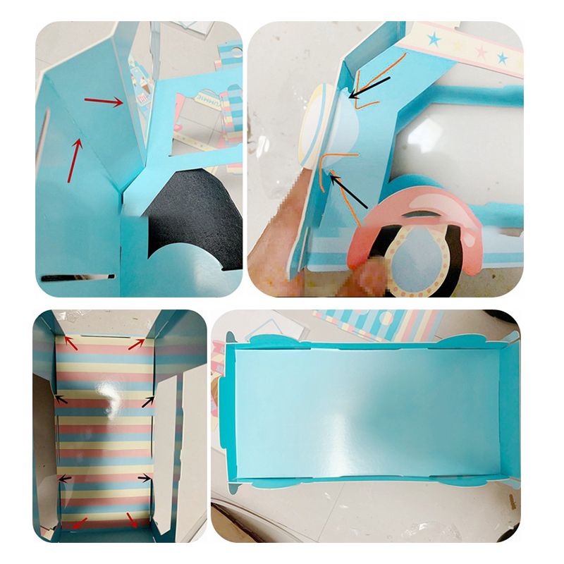 Cartoon Car Cake Stand Dessert Table DIY Disposable Paper Wedding Birthday Party Decoration 37x20x34