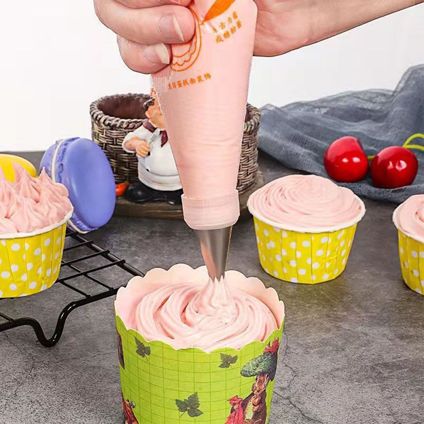 1 Pack Pastry Piping Bags Food Grade PE Disposable Baking Icing Bags Pastry Bags for Cakes Biscuits Cupcakes Decorating Bag
