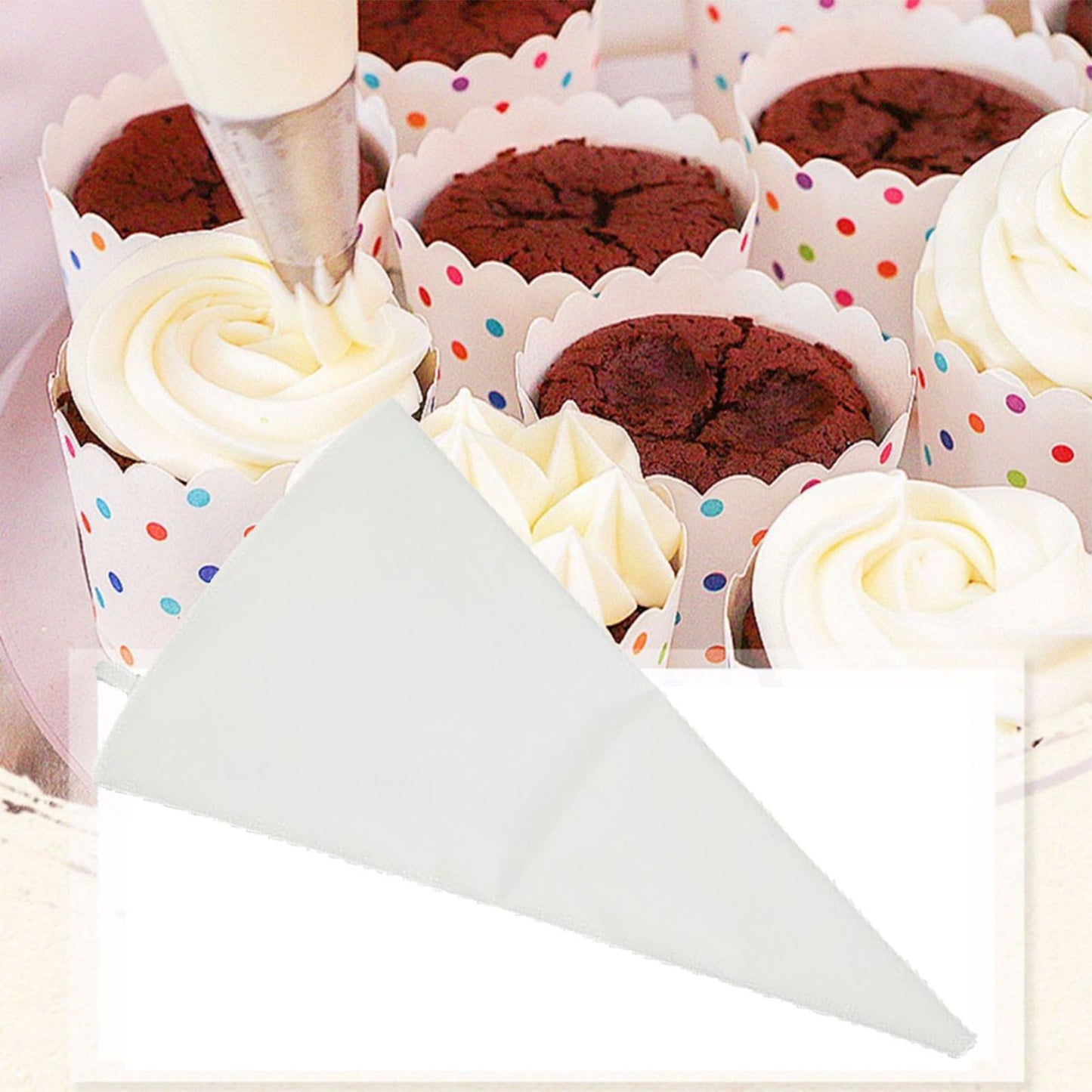 1 Pack Pastry Piping Bags Food Grade PE Disposable Baking Icing Bags Pastry Bags for Cakes Biscuits Cupcakes Decorating Bag