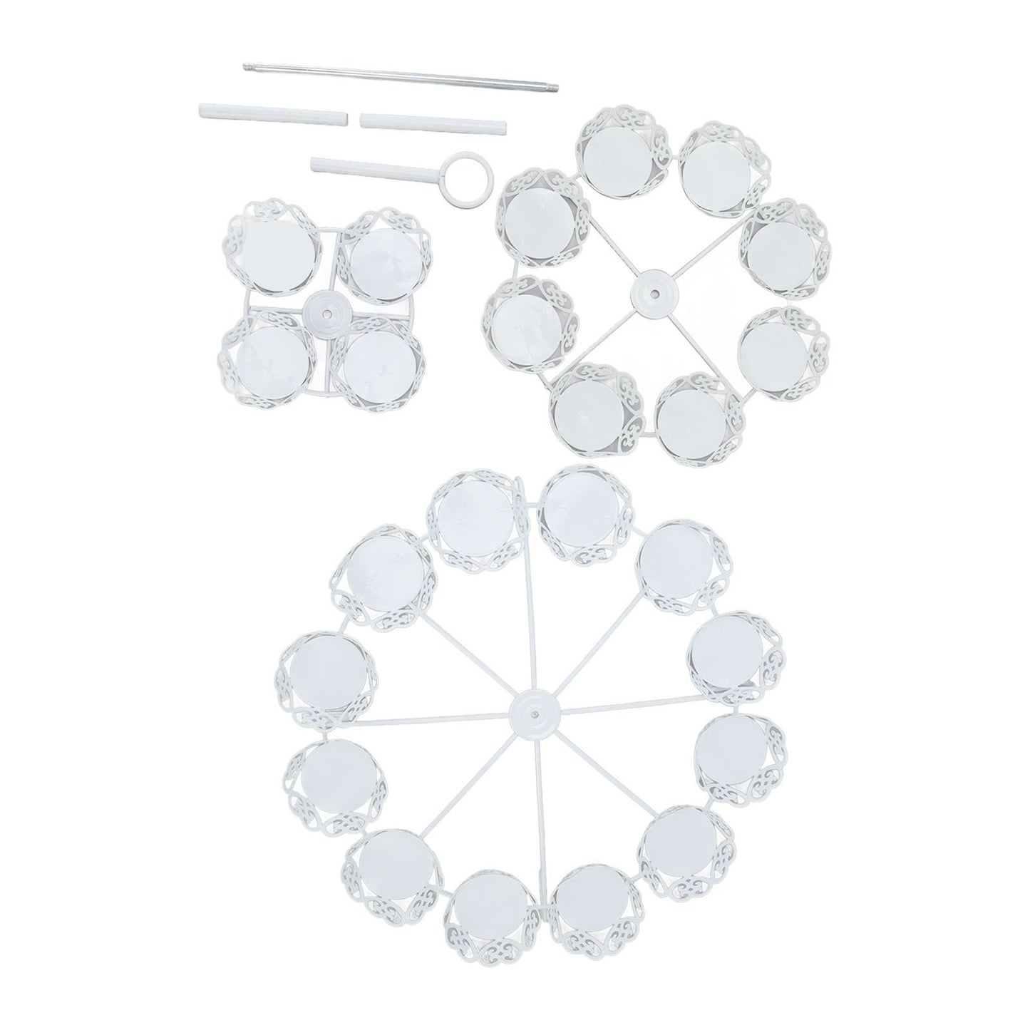 Cupcake Stand for 24 Cupcakes 3 Tier Pastry Serving Display Stand Iron Dessert Carrier Display Holder for Holiday Party