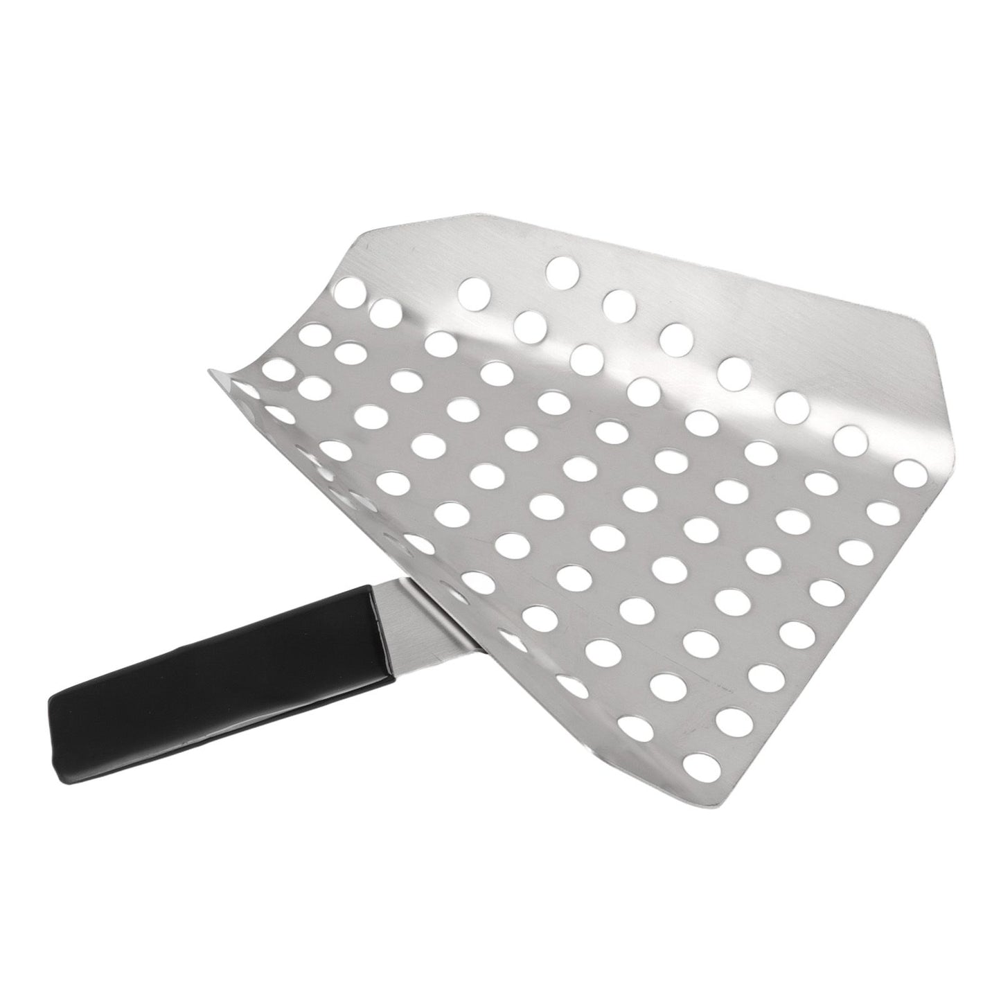 Popcorn Scoop Ergonomic Single Handle Stainless Steel Fries Scooper with Holes for Movie Theater Shop