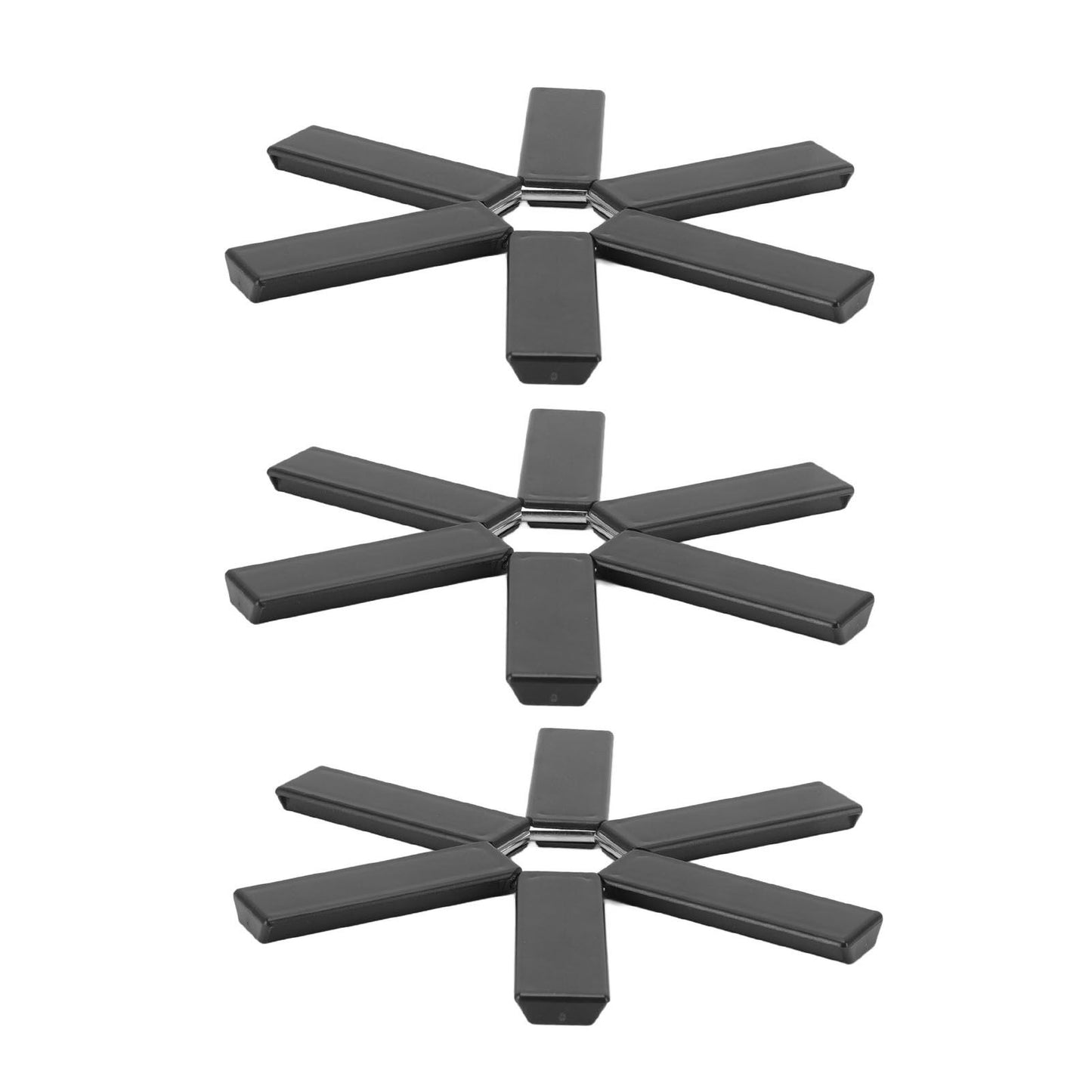 6PCS Hot Pot Heat Insulation Pad Foldable ABS Hollow Design Hot Dishes Holder for Kitchen Home
