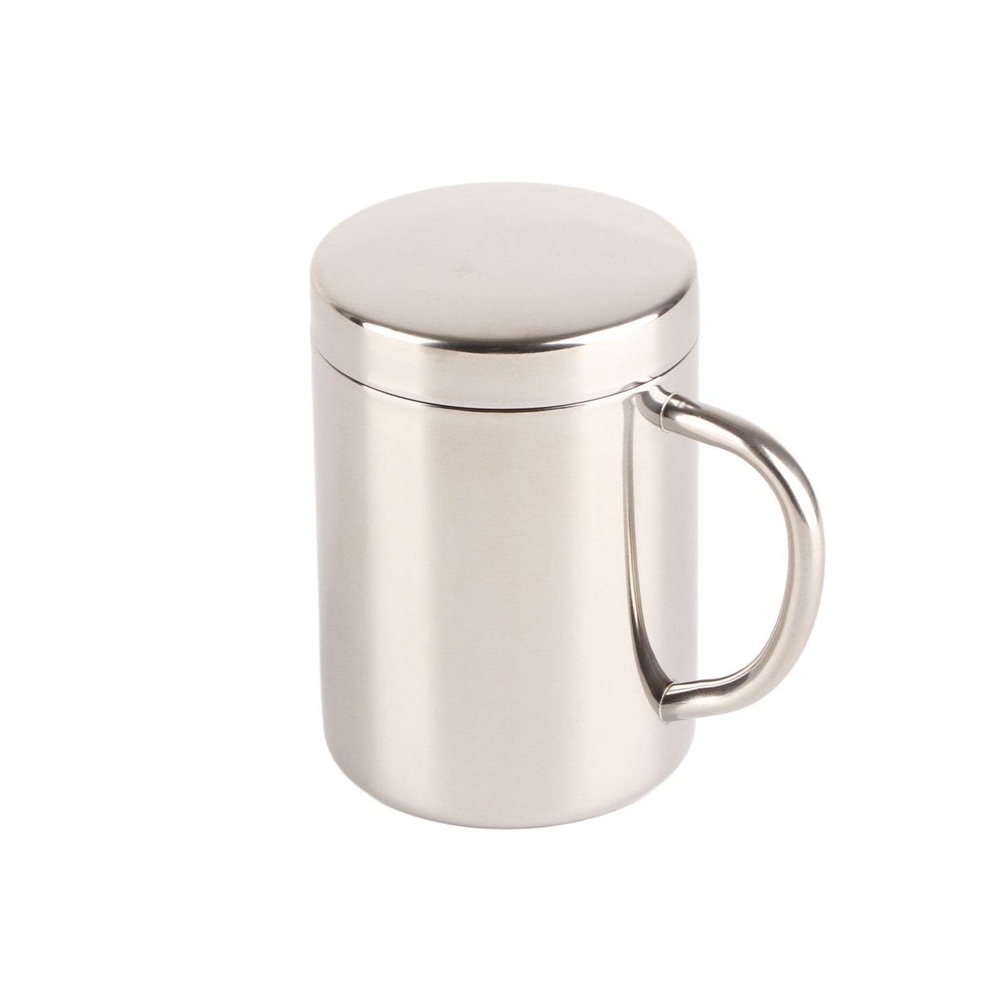 Stainless Steel Coffee Mug Minimalist Fashionable Large Capacity Coffee Cup with Lid for Home 400ml