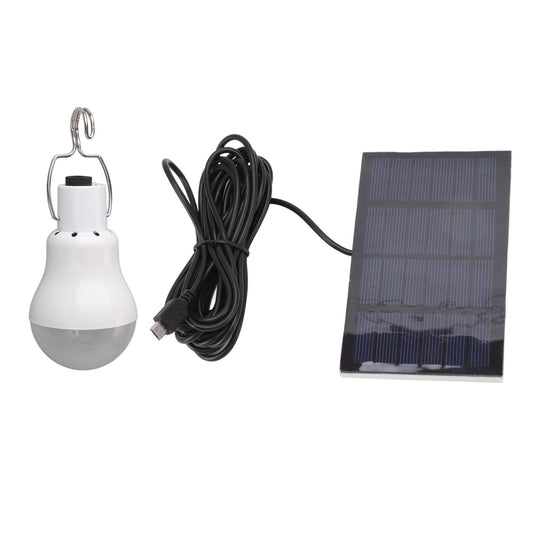 Portable Solar LED Light Bulb Rechargeable Solar Light Bulb for Outdoor Hiking Fishing Camping Tent