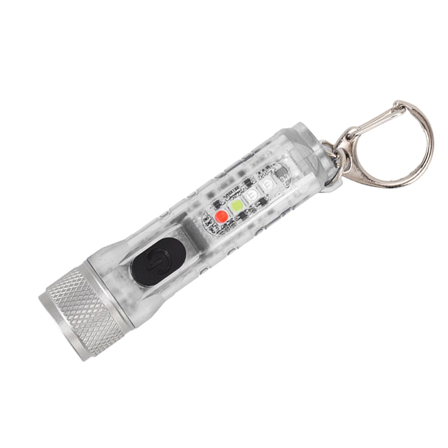 Keychain Flashlight Long Range Super Bright LED Flashlight USB Rechargeable Mini Flashlight for Outdoor M300 Non Fluorescent Transparent