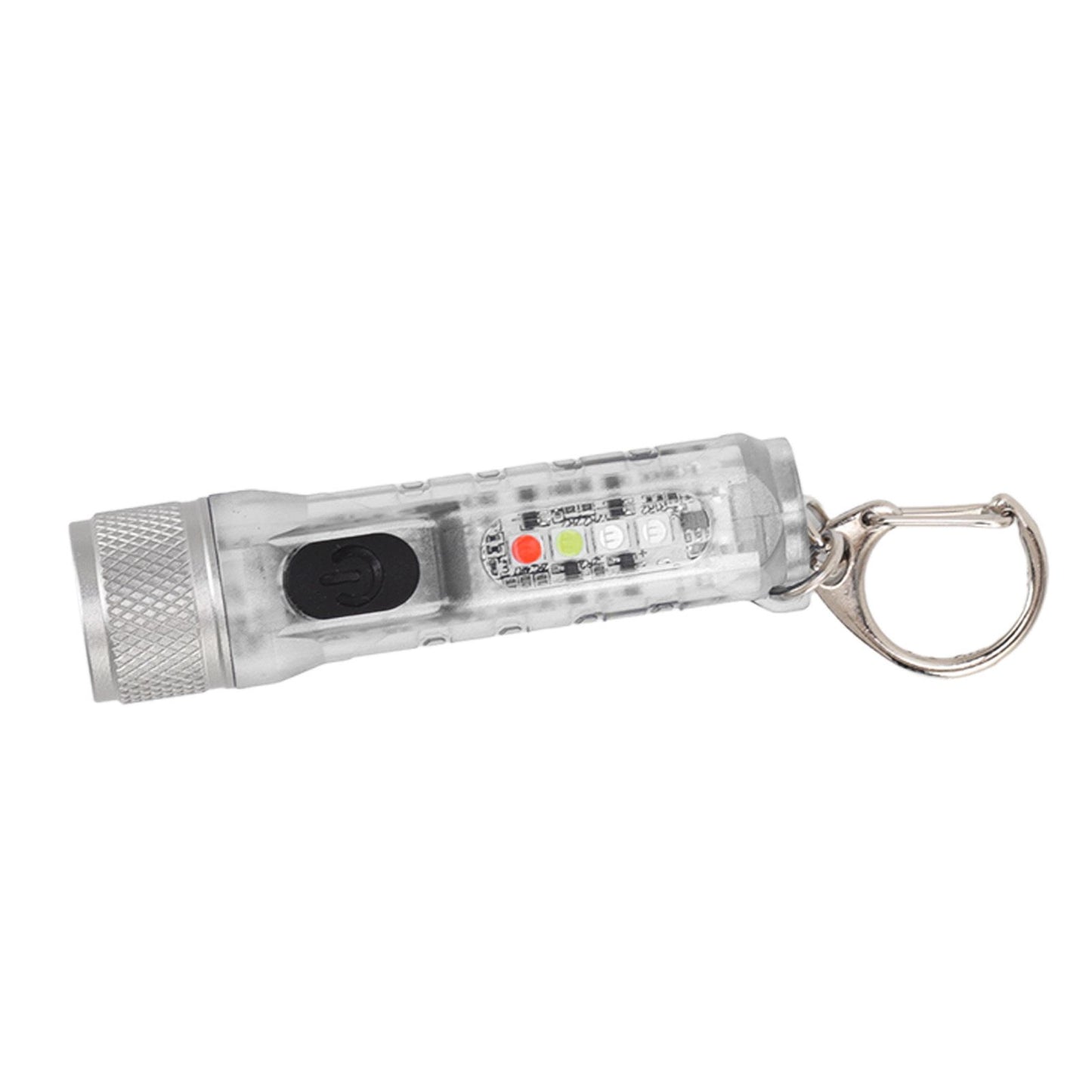 Keychain Flashlight Long Range Super Bright LED Flashlight USB Rechargeable Mini Flashlight for Outdoor M300 Non Fluorescent Transparent
