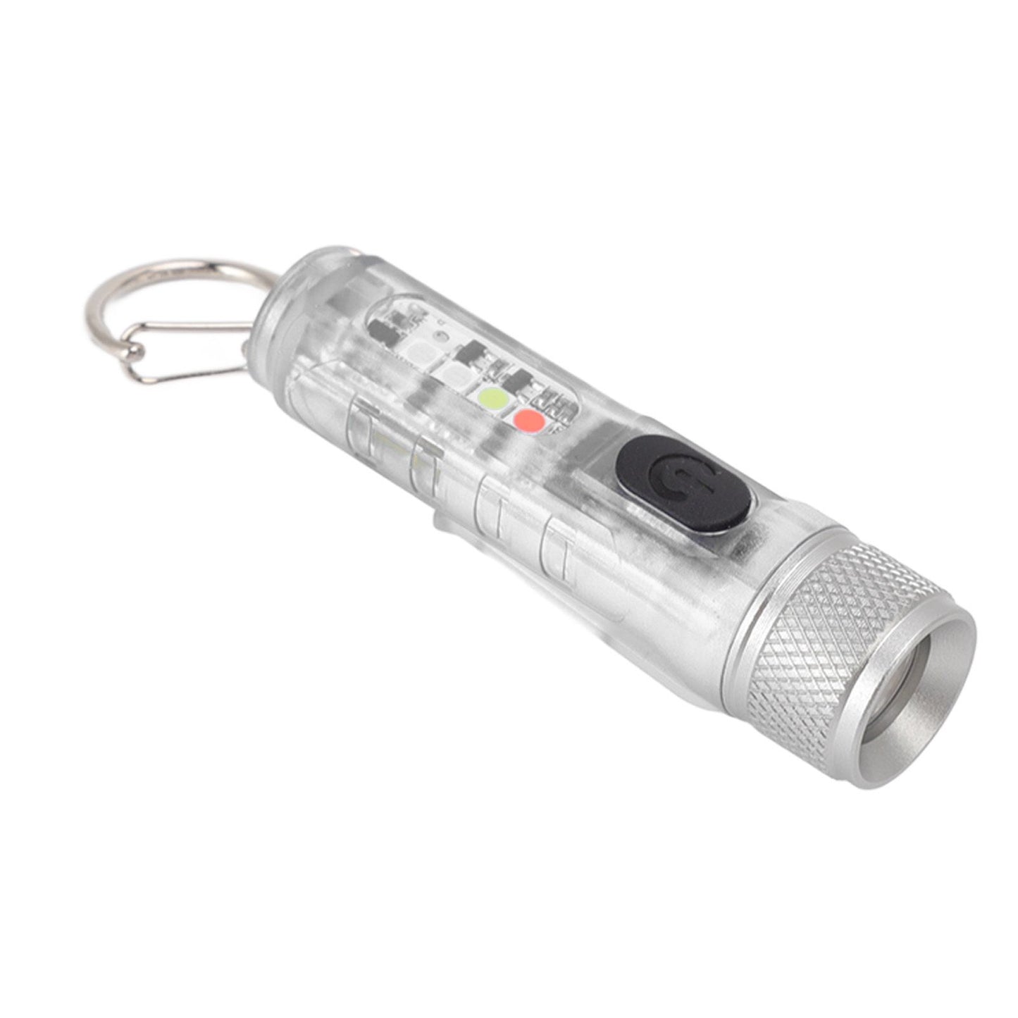 Keychain Flashlight Long Range Super Bright LED Flashlight USB Rechargeable Mini Flashlight for Outdoor M300 Non Fluorescent Transparent