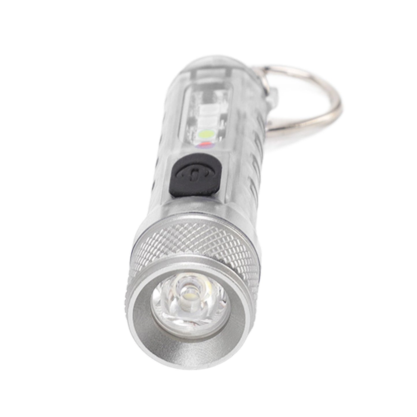 Keychain Flashlight Long Range Super Bright LED Flashlight USB Rechargeable Mini Flashlight for Outdoor M300 Non Fluorescent Transparent