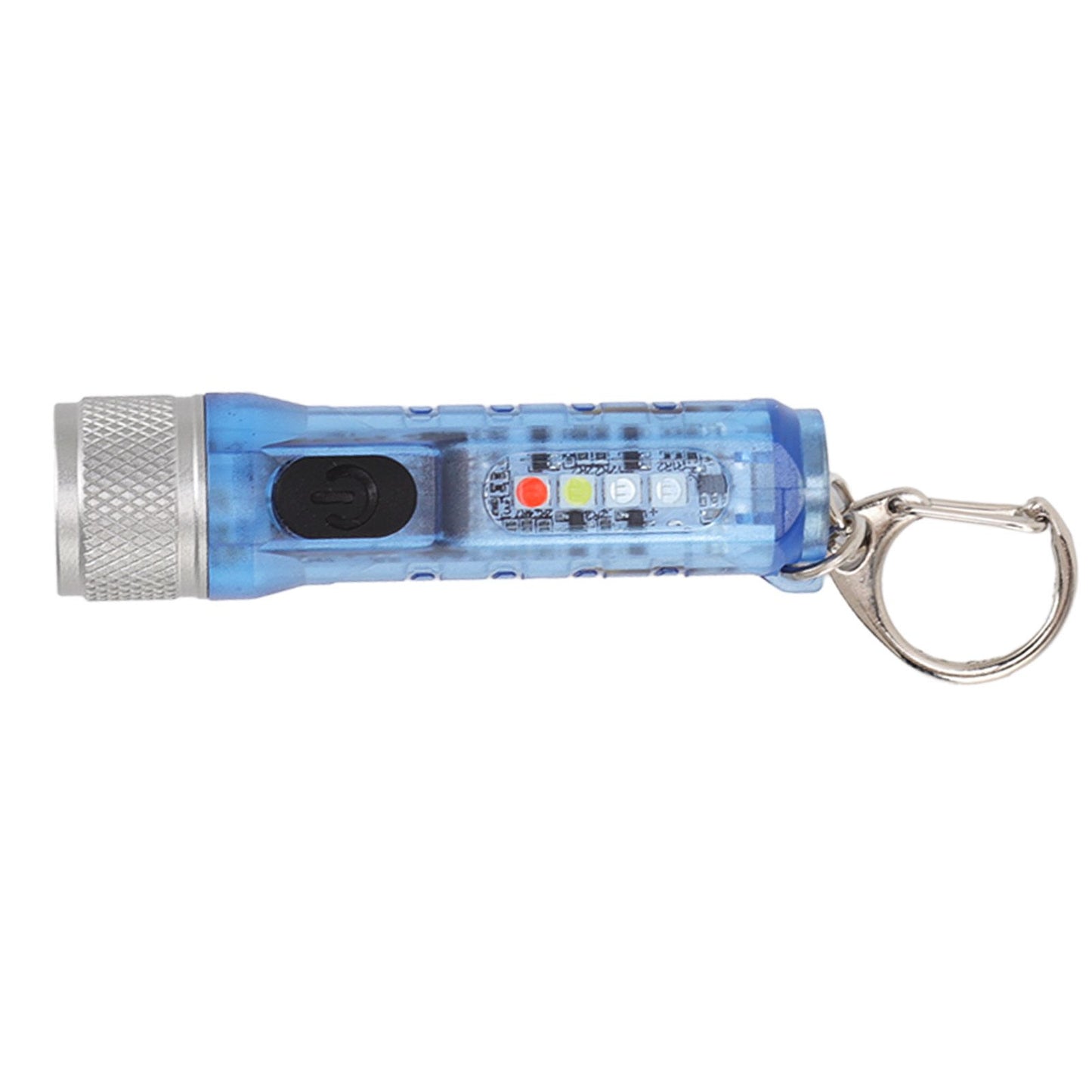 Keychain Flashlight Long Range Super Bright LED Flashlight USB Rechargeable Mini Flashlight for Outdoor M300 Non Fluorescent Blue