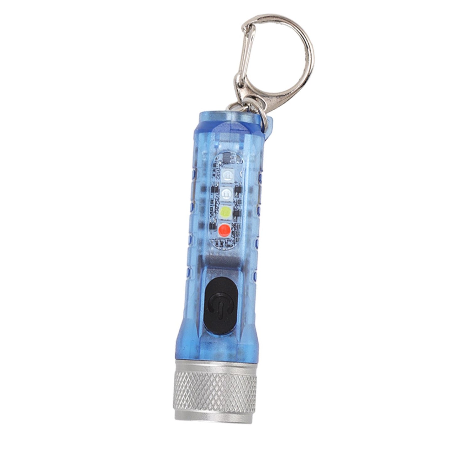 Keychain Flashlight Long Range Super Bright LED Flashlight USB Rechargeable Mini Flashlight for Outdoor M300 Non Fluorescent Blue