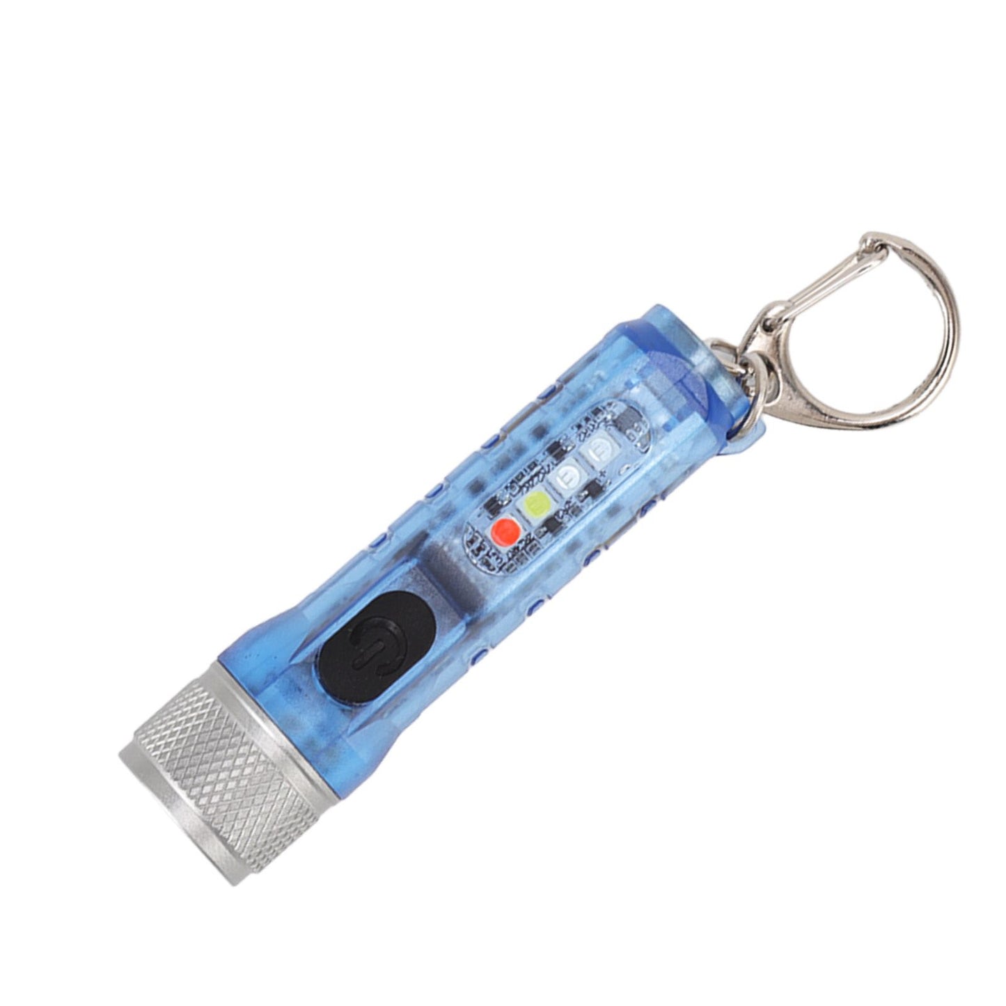 Keychain Flashlight Long Range Super Bright LED Flashlight USB Rechargeable Mini Flashlight for Outdoor M300 Non Fluorescent Blue