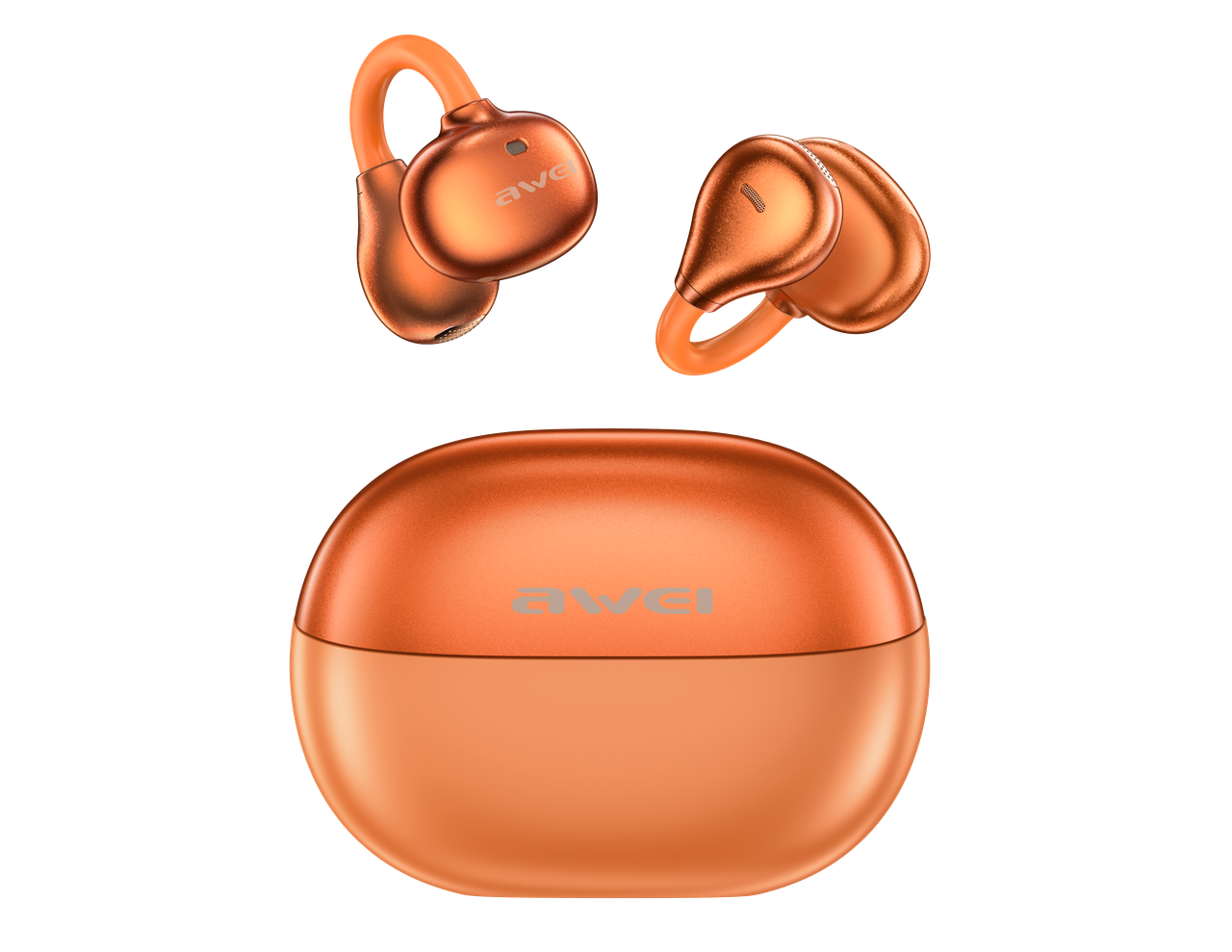 AWEI TZ50 Open Ear Wireless Earbuds with LED Power Display,orang
