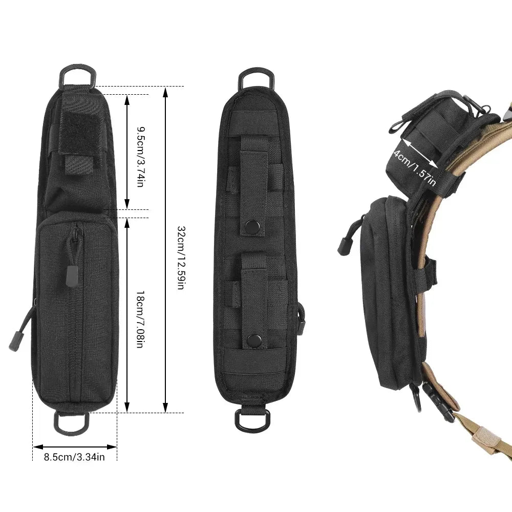 Shoulder Strap Bag Backpack Sundries Pouch Molle Accessory Pouch Tactical Additional Bag Multifunctional EDC - Khaki