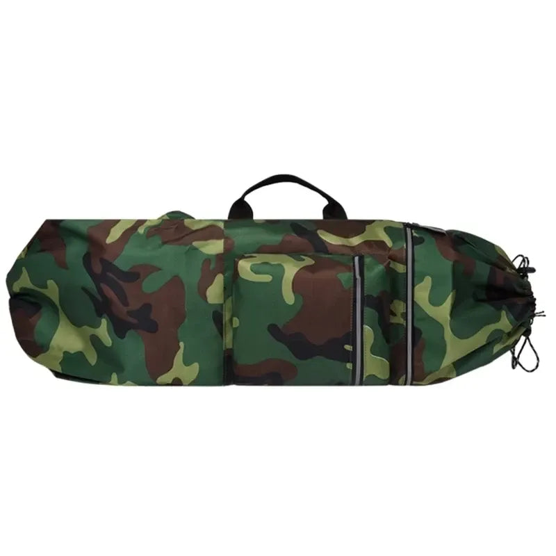 Skateboard Bag Longboards Carrying Case Double Shoulder Backpack Outdoor Travel - Gray Camouflage