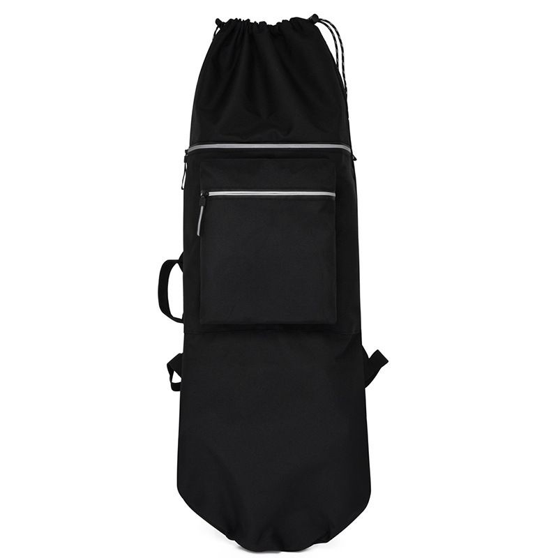 Skateboard Bag Longboards Carrying Case Double Shoulder Backpack Outdoor Travel - Black