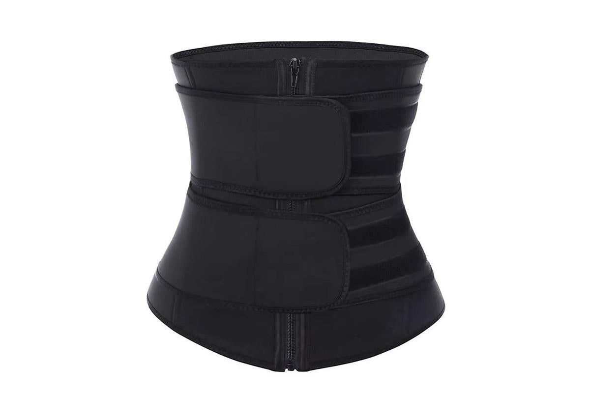 Sweat Waist Trainer for Women Sauna Sweat Belt Slim Body Shaper Corset - Black & M