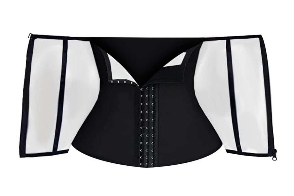 Women's Workout Waist Trainer - 3-Row Hook & Zip Slimming Belt for Yoga & Fitness - Silver & XL