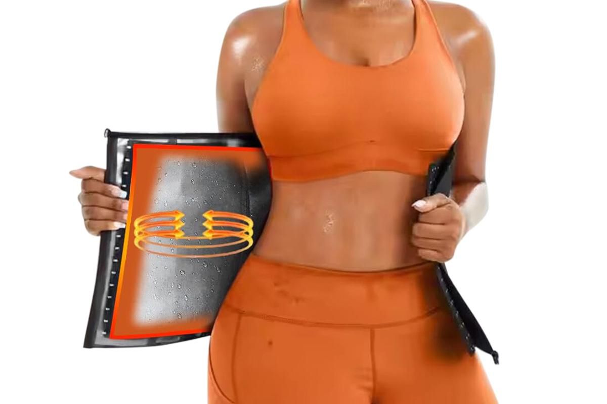 Women's Workout Waist Trainer - 3-Row Hook & Zip Slimming Belt for Yoga & Fitness - Silver & XL