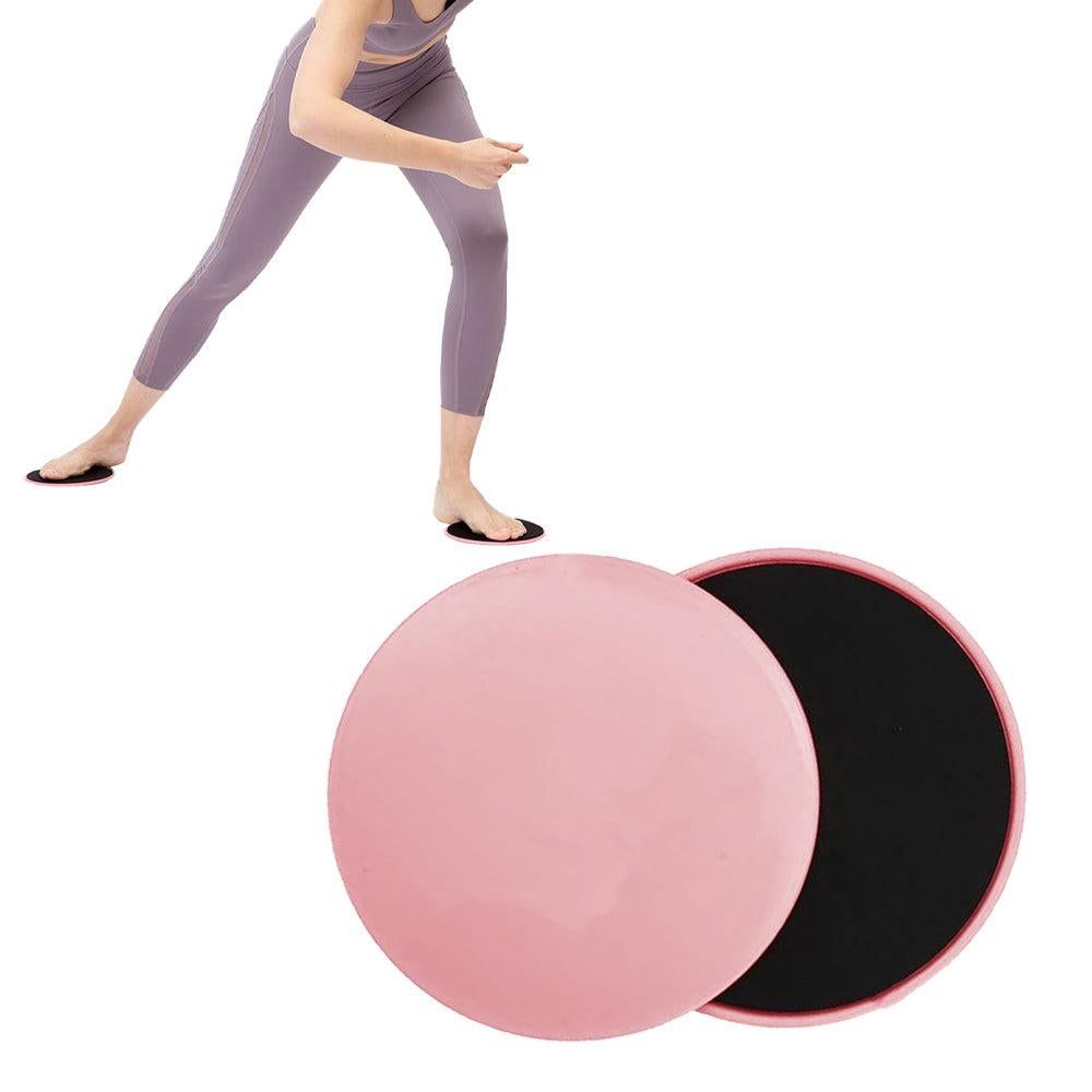 2PCS Gym Training Fitness Exercise Glider Slide Discs Core Slider Workout -Black