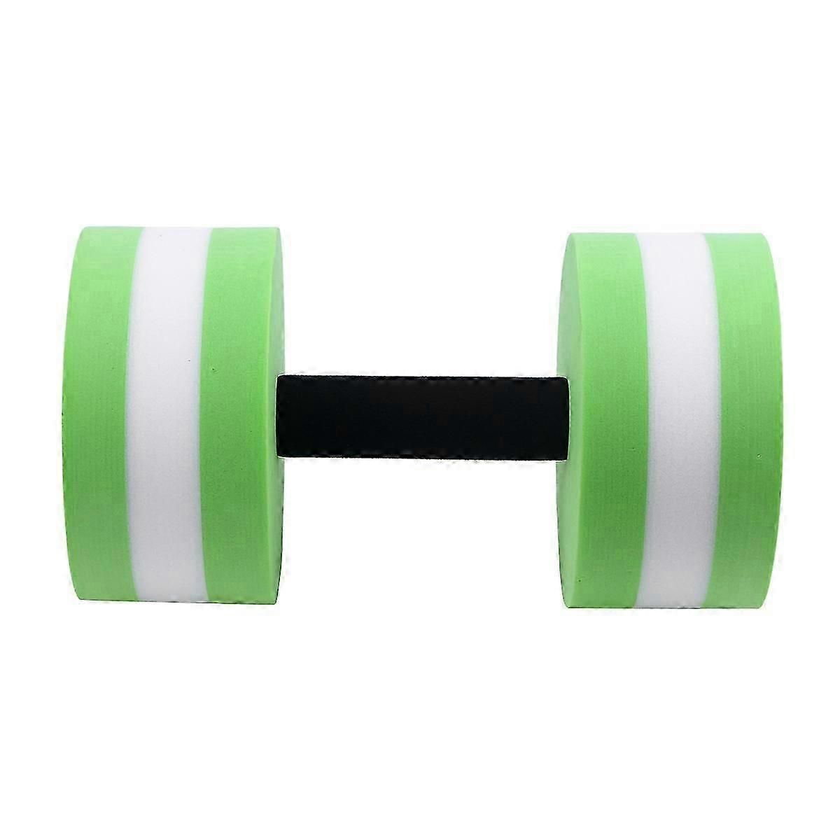 2PCS EVA Water Dumbbells Aquatic Exercise Barbells for Water Aerobics Pool Fitness Resistance Training - Green