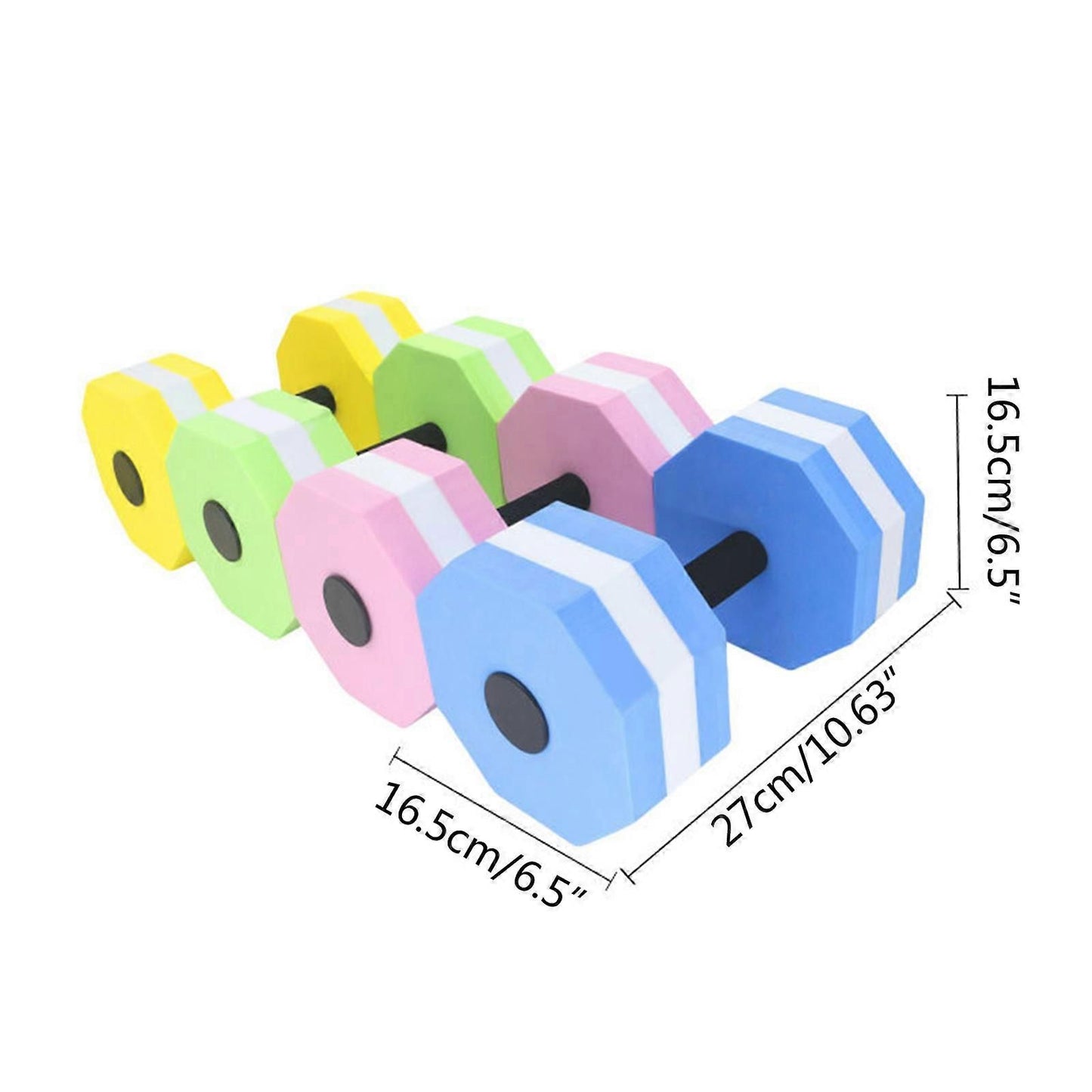 Aquatic Dumbells,1 Pair Water Aerobic Exercise Foam-Dumbbell Pool Resistance,Water Aqua Fitness-Barbells Hand Bar Gift Green