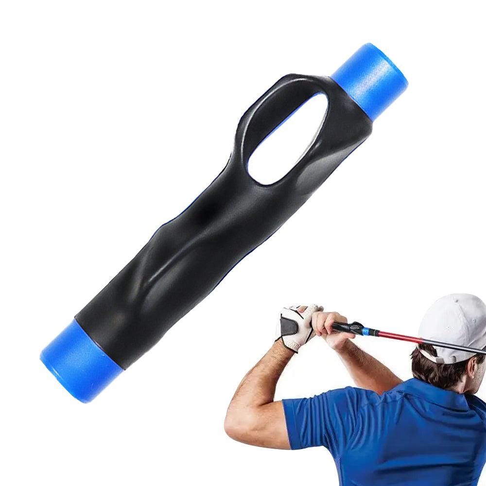 Golf Club Grip Trainer Attachment for Improved Hand Positioning -Blue