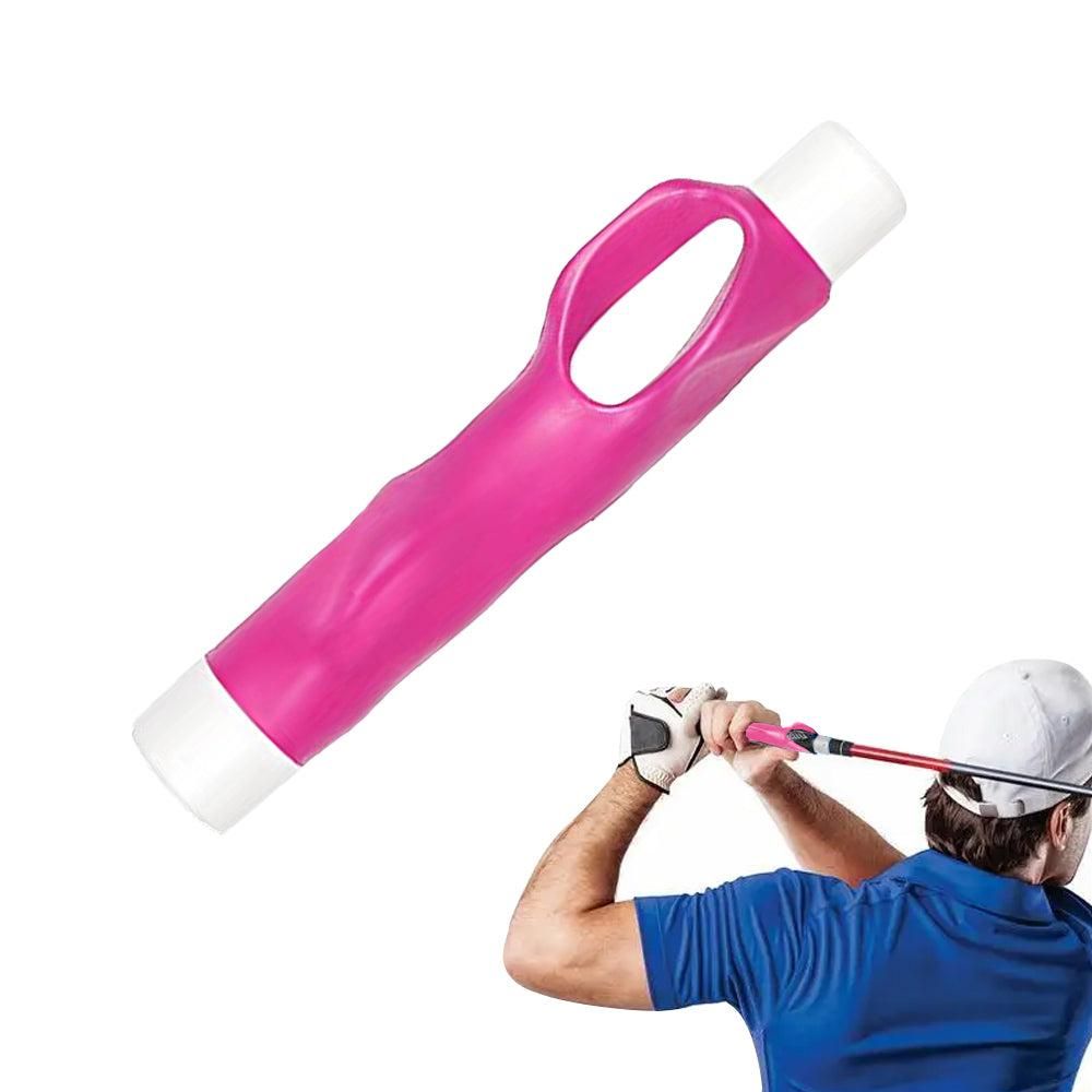 Golf Club Grip Trainer Attachment for Improved Hand Positioning -Pink