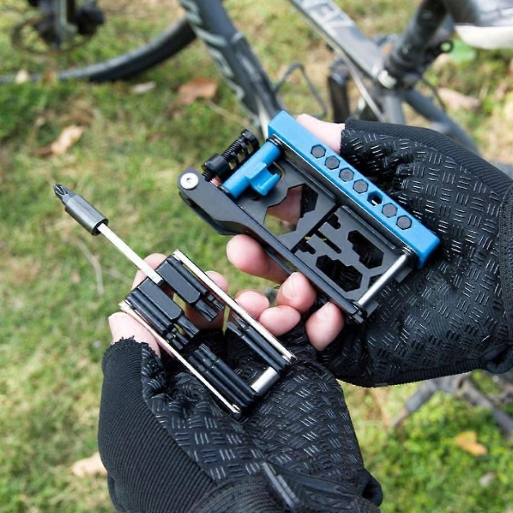 38-in-1 Bicycle Repair Kit Portable Folding Detachable Tool Kit Chain Cutter Magnetic Multifunctional Bicycle Tool Mountain Bike
