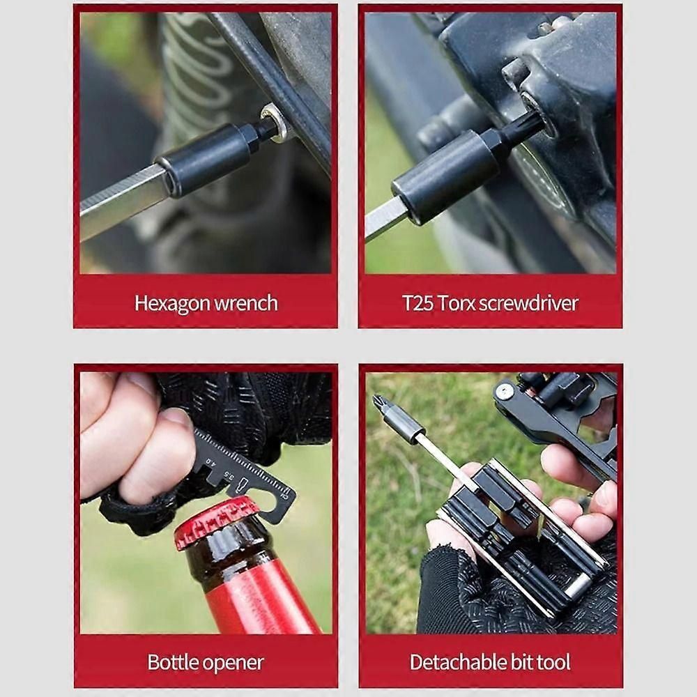 38-in-1 Bicycle Repair Kit Portable Folding Detachable Tool Kit Chain Cutter Magnetic Multifunctional Bicycle Tool Mountain Bike