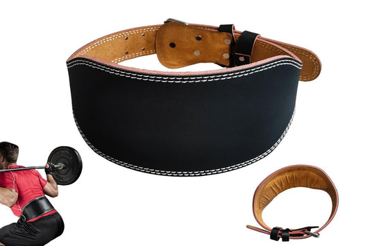 PU Leather Gym Waist Support Belt for Fitness Training and Back Support - S