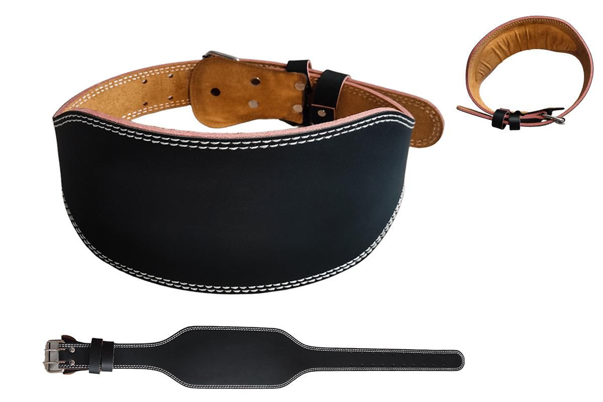 PU Leather Gym Waist Support Belt for Fitness Training and Back Support - S