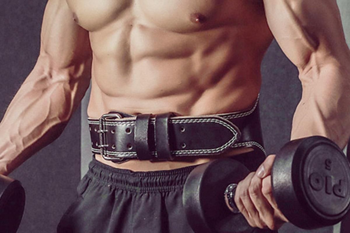 PU Leather Gym Waist Support Belt for Fitness Training and Back Support - XL