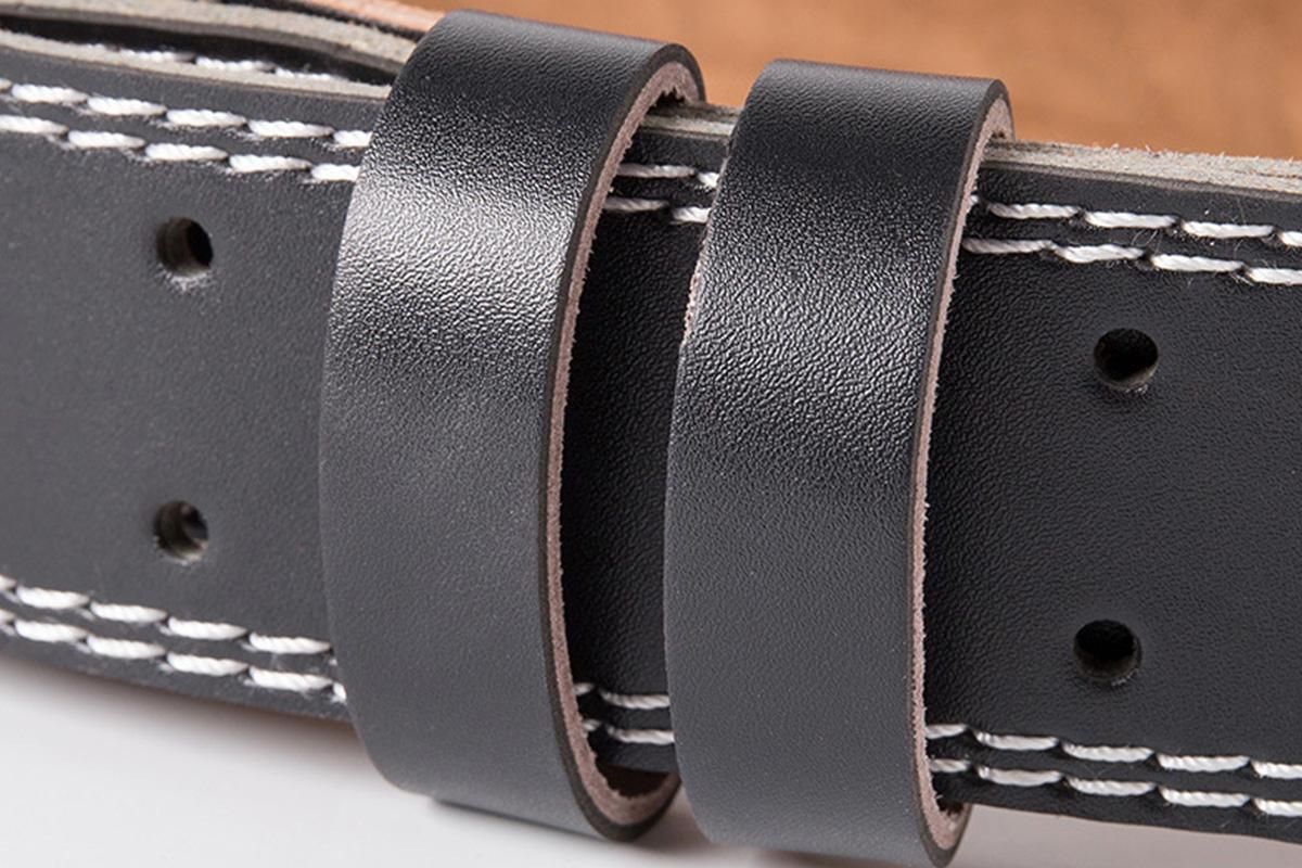 PU Leather Gym Waist Support Belt for Fitness Training and Back Support - XL