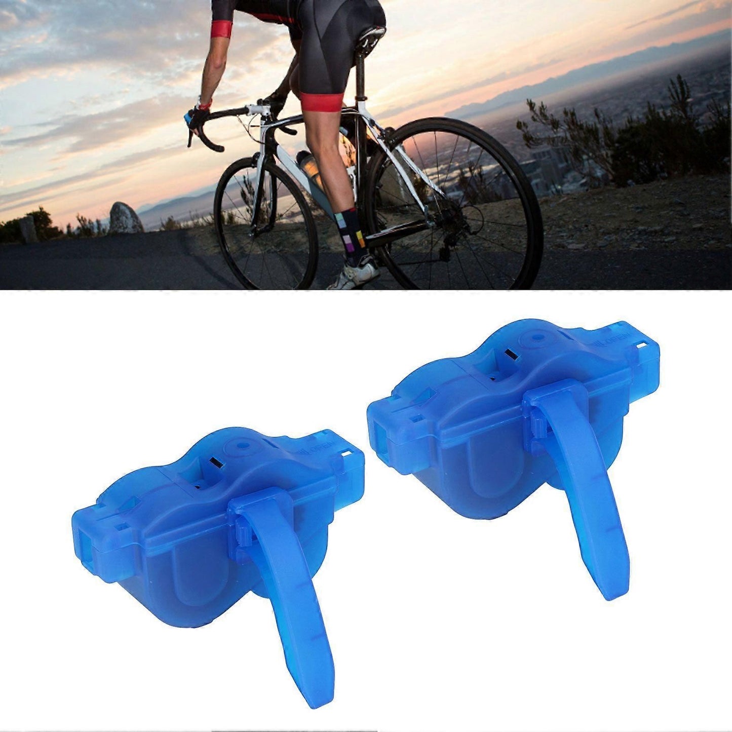 2Pcs Bicycle Chain Cleaning Tool Bike Chain Scrubber Cleaner Brush Tool Bicycle Maintenance Tool
