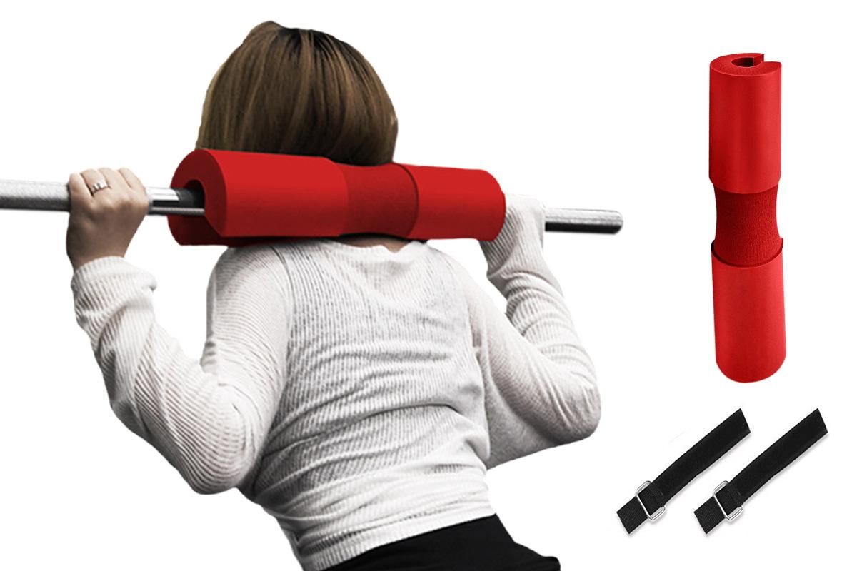 Barbell Pad Shoulder Pad Squat Pad For Weightlifting Lunges And Hip Thrusts -Red
