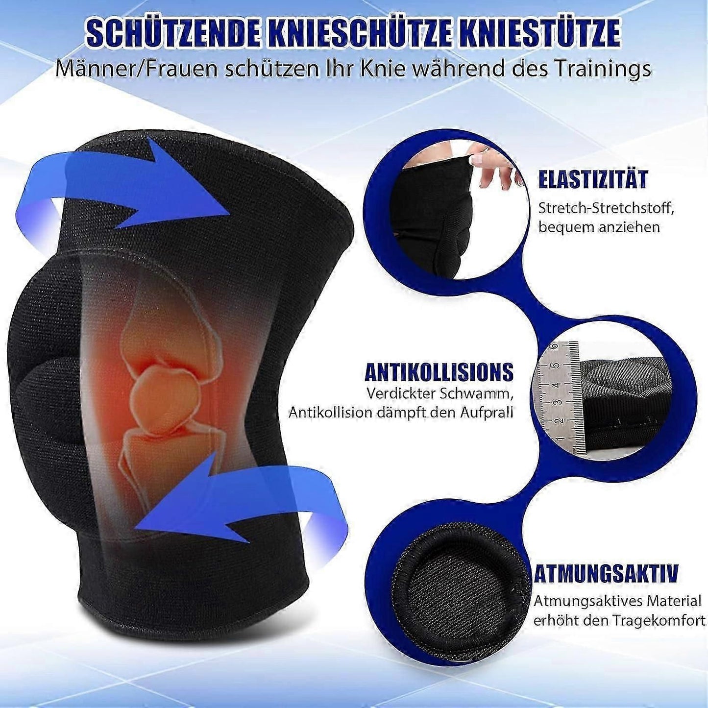 Knee Pads Dance Volleyball Knee Pads Soft Knee Pads Thick Sponge Sport Elastic Knee Pads