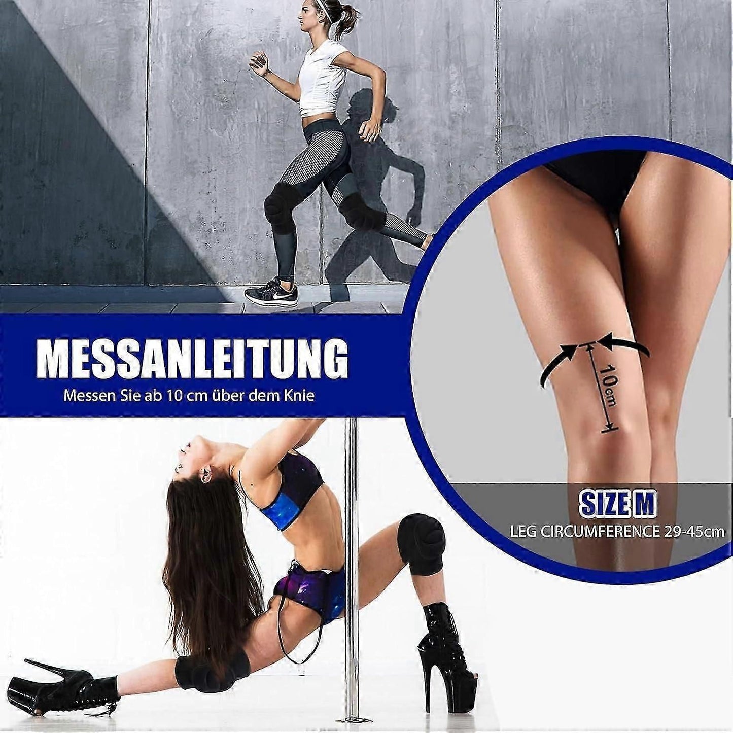 Knee Pads Dance Volleyball Knee Pads Soft Knee Pads Thick Sponge Sport Elastic Knee Pads