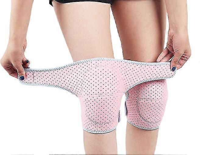 Sports elastic knee pads fitness knee pads (Rose Red)