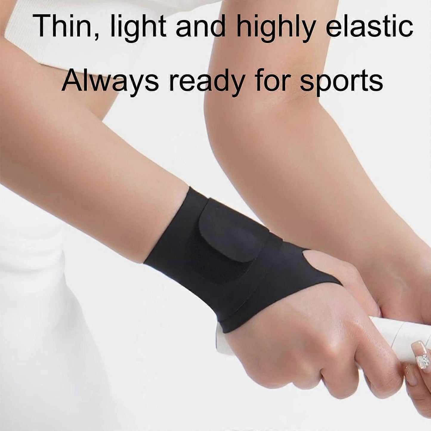 Thumb and Wrist Support Brace Adjustable Compression Wrist Wrap, Elastic Breathable Wrist Stabiliser for Gym Fitness, Sports and Daily Use - Sky Blue
