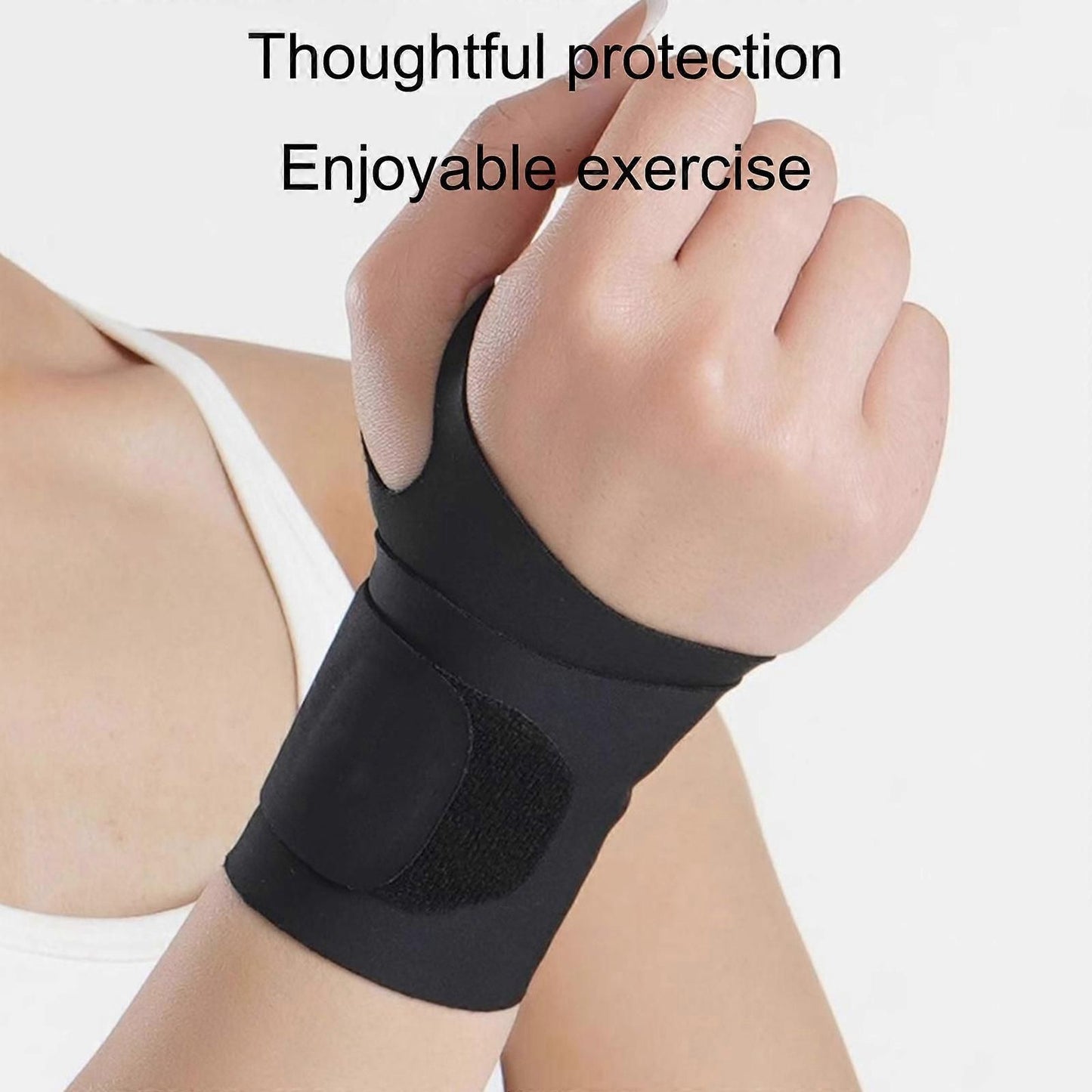 Thumb and Wrist Support Brace Adjustable Compression Wrist Wrap, Elastic Breathable Wrist Stabiliser for Gym Fitness, Sports and Daily Use - Sky Blue