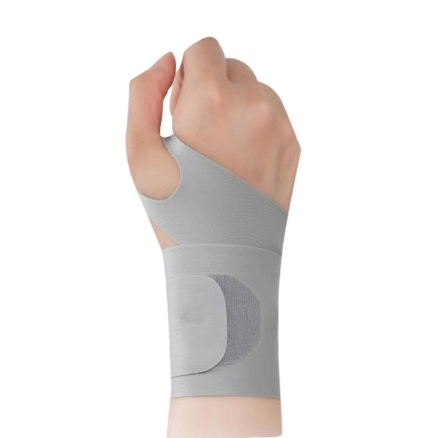 Thumb and Wrist Support Brace Adjustable Compression Wrist Wrap, Elastic Breathable Wrist Stabiliser for Gym Fitness, Sports and Daily Use - Gray