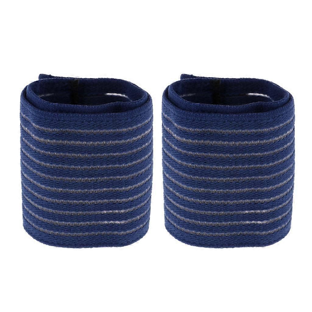 1 Pair Professional Wrist Wraps Support for Weightlifting, Training, Fitness - Dark Blue