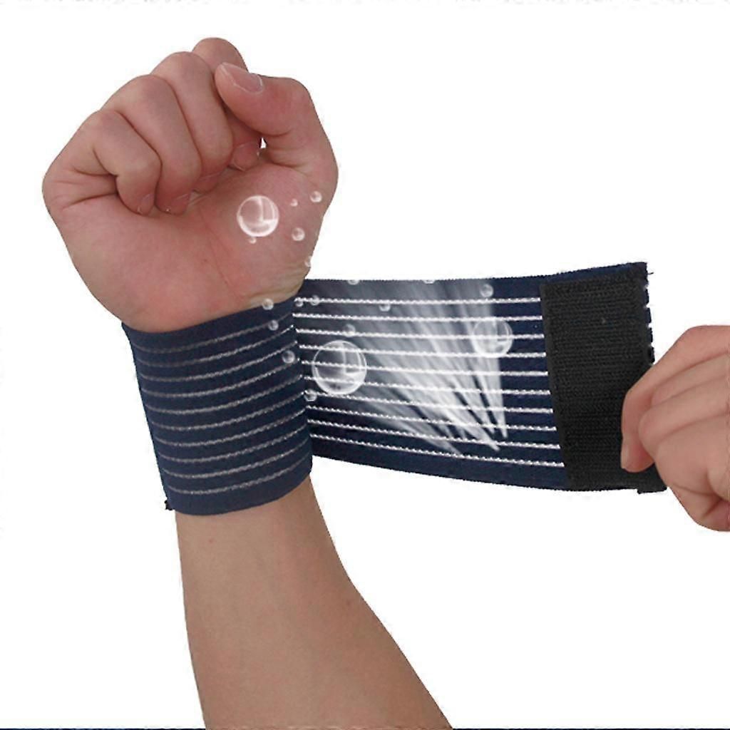 1 Pair Professional Wrist Wraps Support for Weightlifting, Training, Fitness - Dark Blue