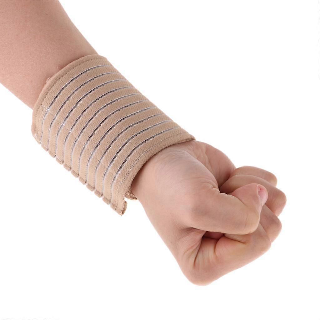 1 Pair Professional Wrist Wraps Support for Weightlifting, Training, Fitness - Skin Color