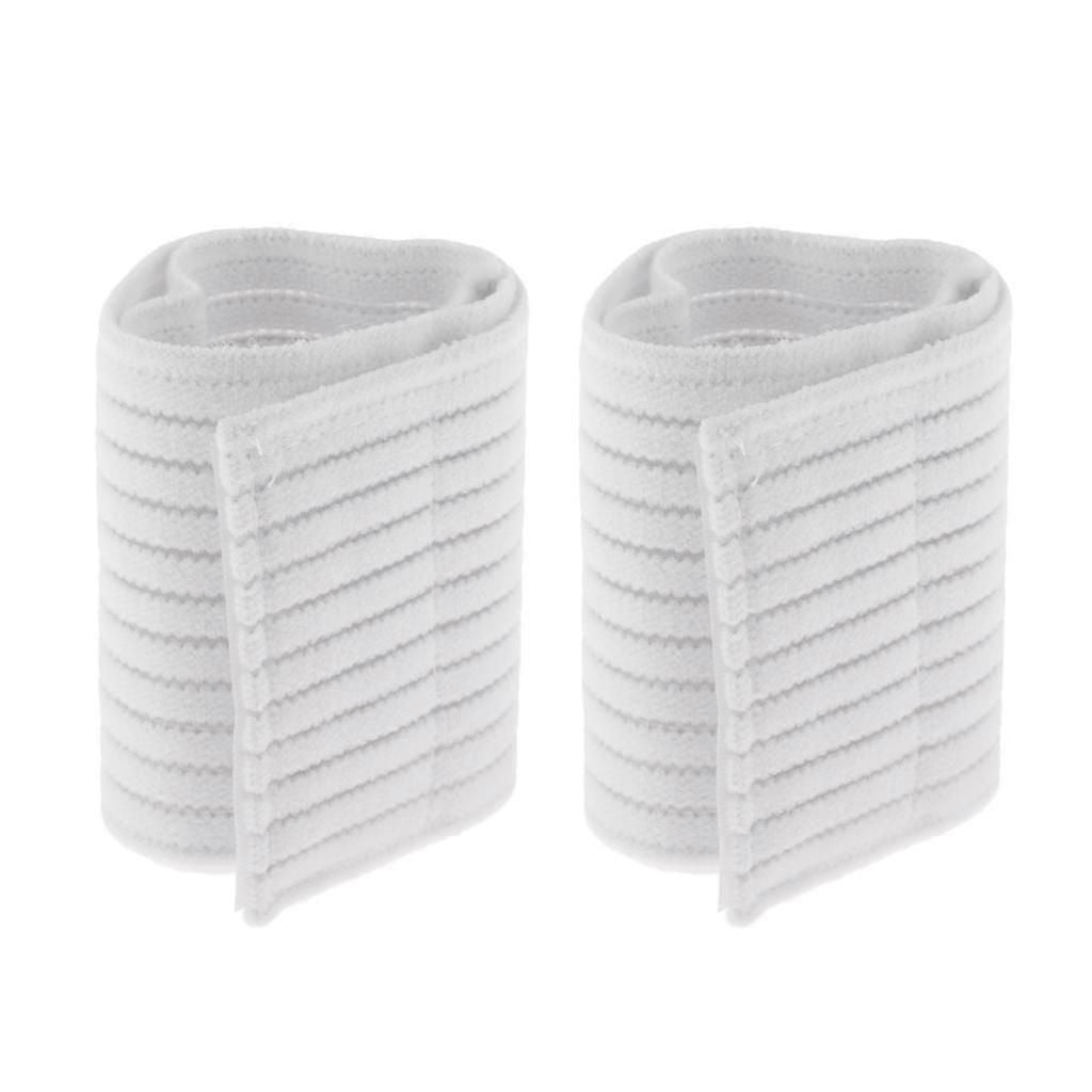 1 Pair Professional Wrist Wraps Support for Weightlifting, Training, Fitness - White