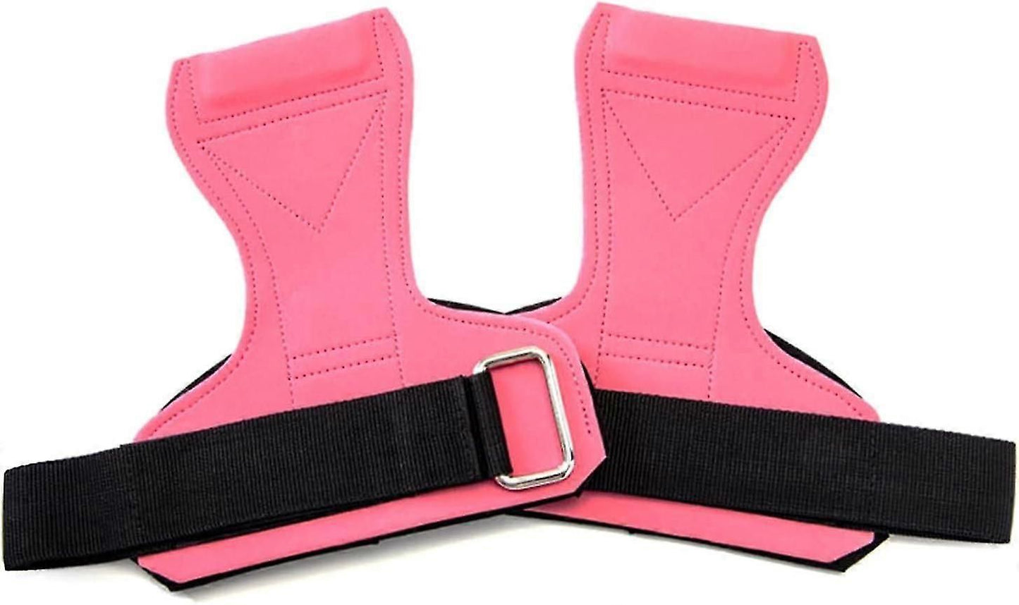 Adjustable Wrist Wraps Weight Lifting Grips Comfortable for Men Women Pink