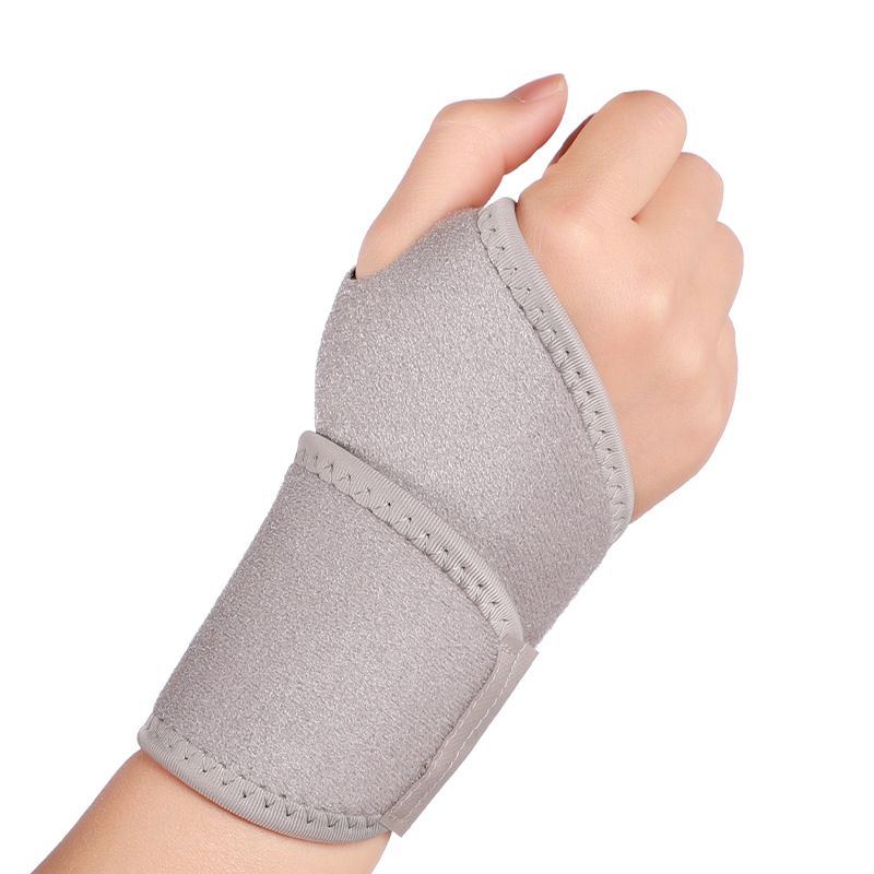 Thumb and Wrist Support Wrap Adjustable Elastic Wrist Brace Wrist Compression Wrap for Gym Fitness Badminton Basketball - Gray