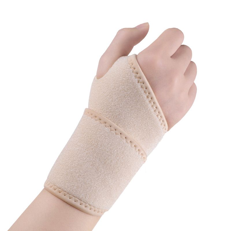 Thumb and Wrist Support Wrap Adjustable Elastic Wrist Brace Wrist Compression Wrap for Gym Fitness Badminton Basketball - Skin Color